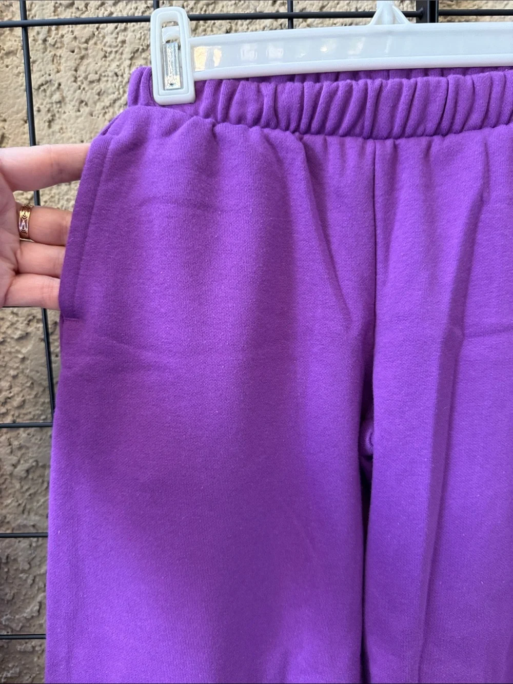 New Gap Kids Wide-Leg Purple Fleece Bottoms
